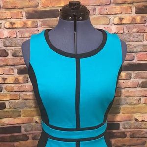 Green and Black Interview New York & Company Business Interview Slimming Dress